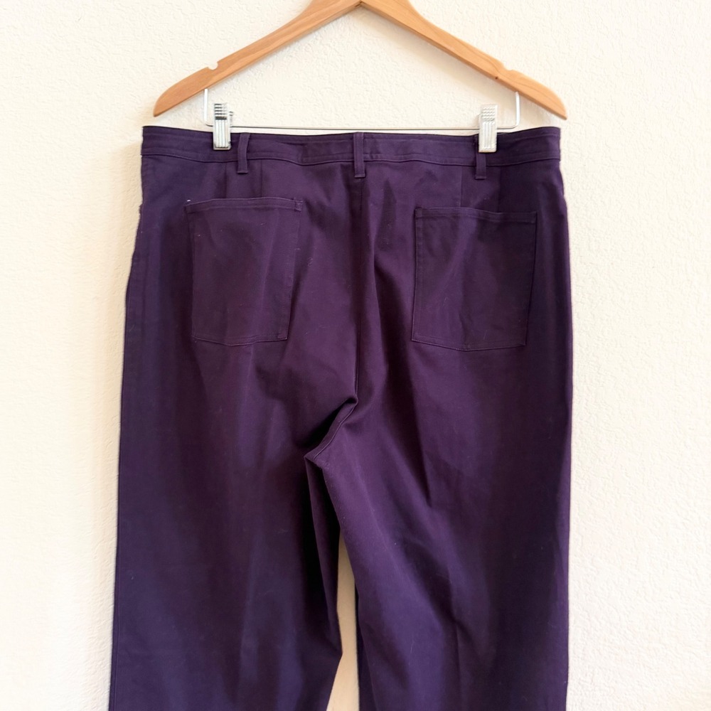 Peck & Peck Collection Purple Straight Leg Cotton Stretch Pants Womens Size 16 - Picture 10 of 12